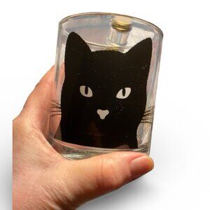 Elum Home Designs Glass-Black Cats With Whiskers-16 Oz-2 Sided-Solid-No.TGLSTS31